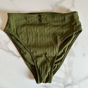 Green high waist bikini bottom